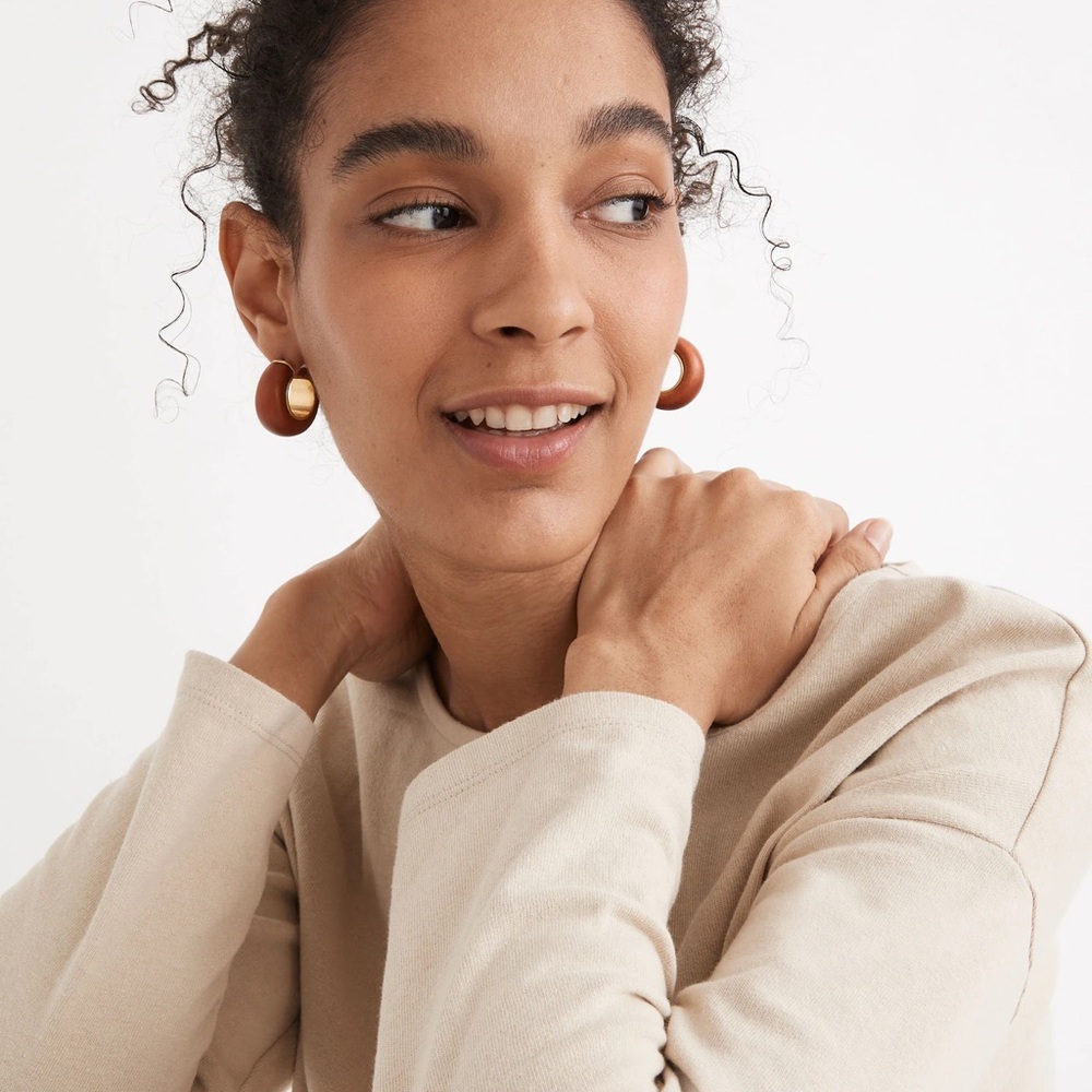 Madewell Wooden Hoop Earrings